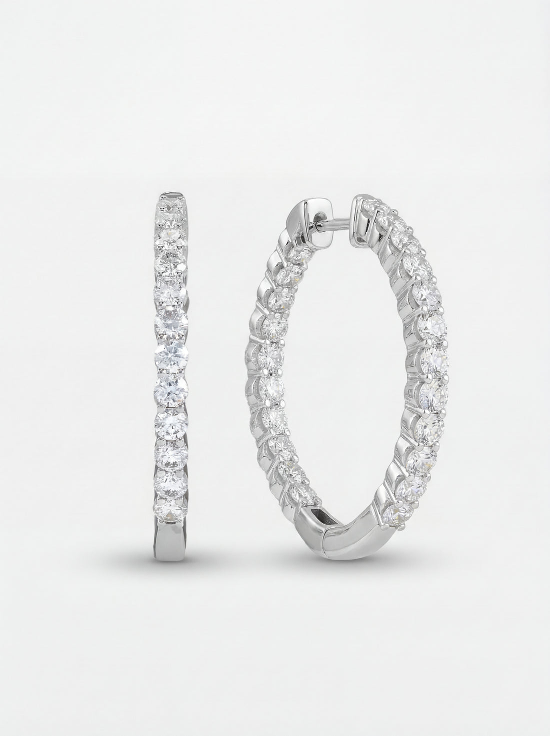 Pavé Diamond Huggie Hoops